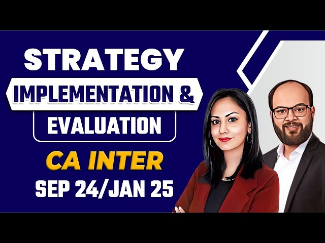 Strategy Implementation & Evaluation | Strategic Management | CA Inter Sep 24/Jan 25 | SM Ch 5