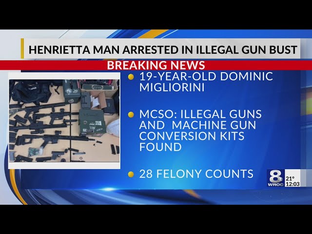 MCSO: Henrietta man had illegal guns, machine gun conversion kits mailed to him from China