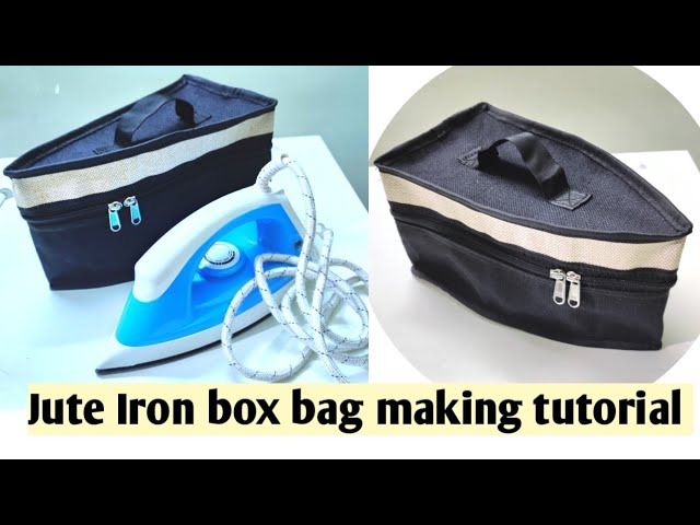 DIY #jute #Iron Box Making Tutorial/jute Iron box #organizer manufacturing video #hemasbagcreations