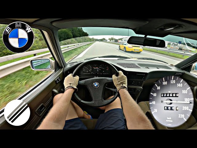 1983 BMW E28 524td "DIESEL" TOP SPEED DRIVE ON GERMAN AUTOBAHN 🏎