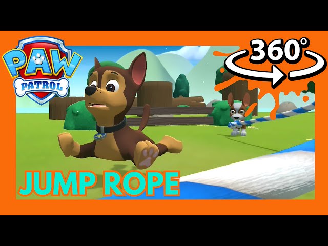 360° Paw Patrol JUMP ROPE WITH CHASE in VR!