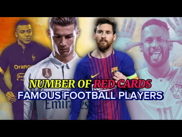 Number of red cards received by football players