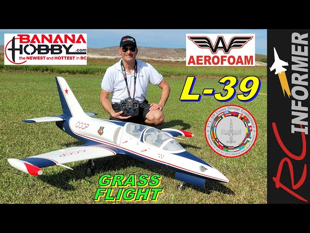 AEROFOAM / BANANA HOBBY L-39 CCCP 105mm 12s grass field By: RCINFORMER