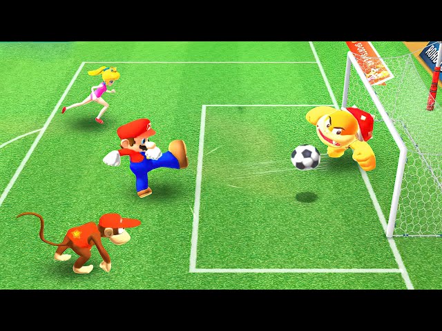 The Ultimate Showdown: Mario Sports Superstars Football - Team Mario Vs Team Peach