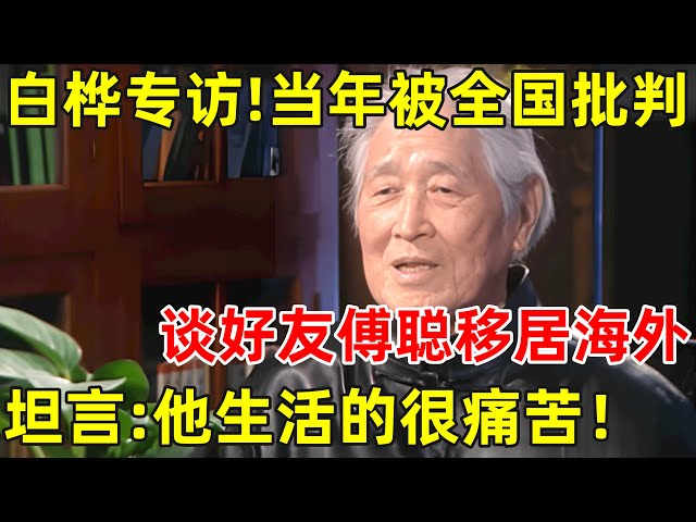 作家白桦生前专访!谈好友傅聪移居海外生活,坦言:他很痛苦,听完这一段真是让人难受【明星面对面】#白桦