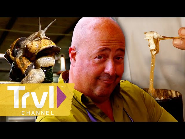 Andrew’s SLIMIEST Meals | Bizarre Foods with Andrew Zimmern | Travel Channel