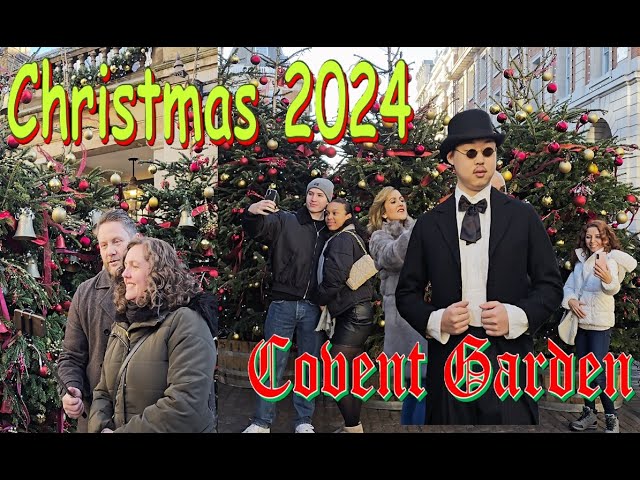 Christmas in COVENT GARDEN *** Watching People Experiencing the REAL LONDON vibes. GIMBAL Walking TV