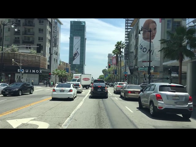 72 Hollywood 4K   Driving Downtown   Los Angeles USA