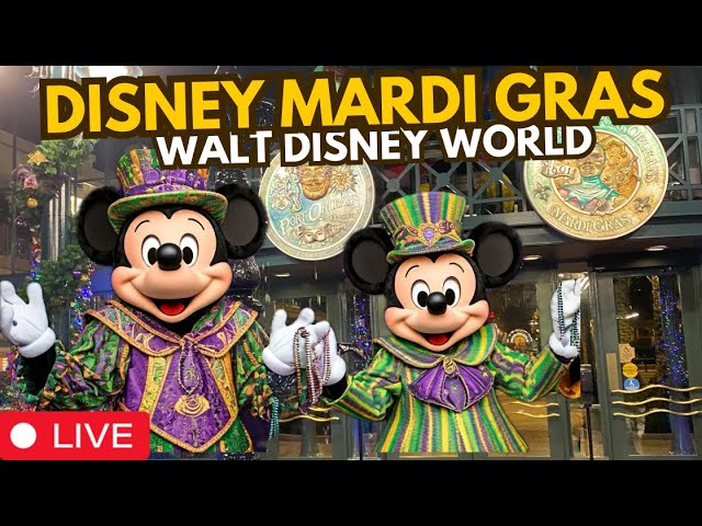 🔴 Live - Mardi Gras at Disney World: Floats, Beads, and Fun! -  Walt Disney World  03.04.2025