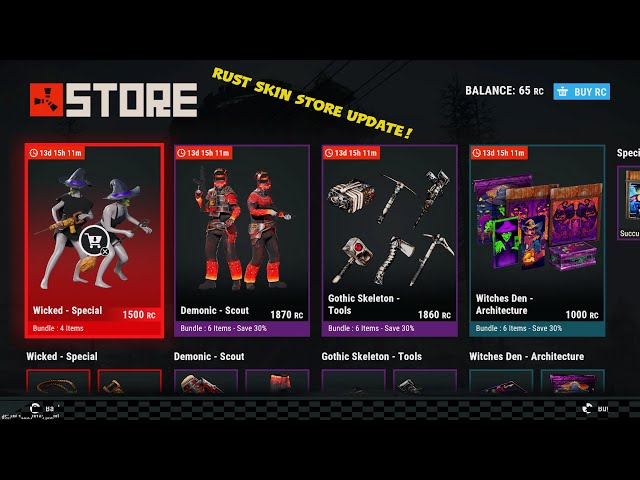 Rust skin store Halloween Update!!!