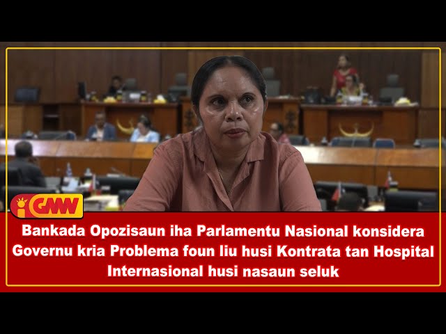 Bankada Opozisaun iha Parlamentu Nasional Konsidera Governu kria Problema foun liu husi Kontrata ...