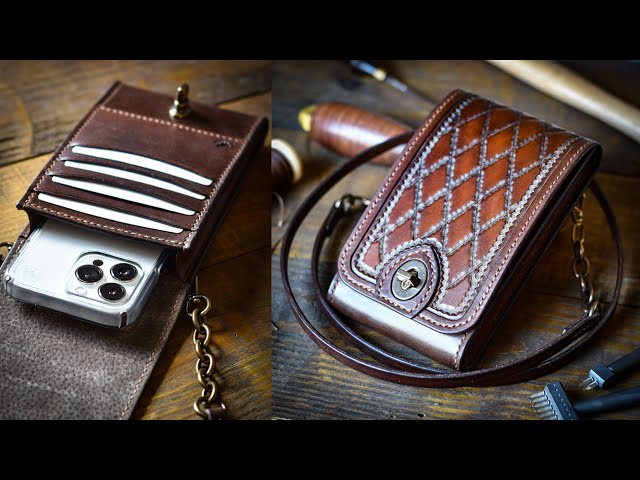 Making A Custom Designed Leather Cell Phone Bag - Leather Craft