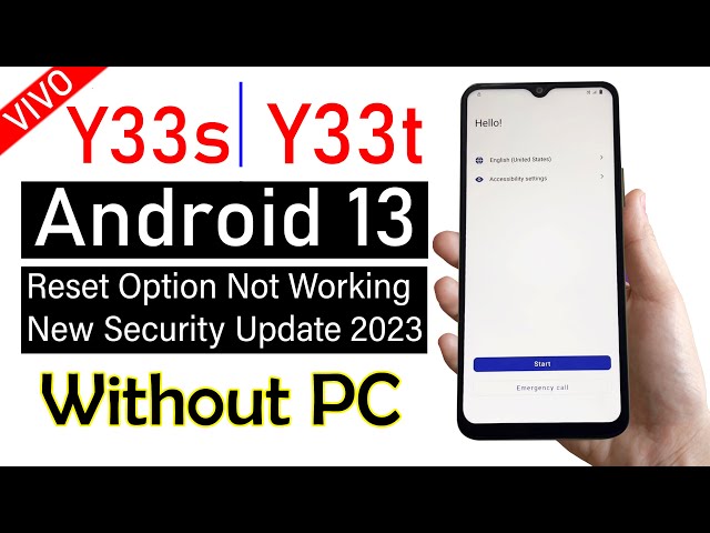 Vivo Y33s/Y33t ANDROID 13 FRP Bypass - (reset option not working) | 2023 NEW - (without pc)