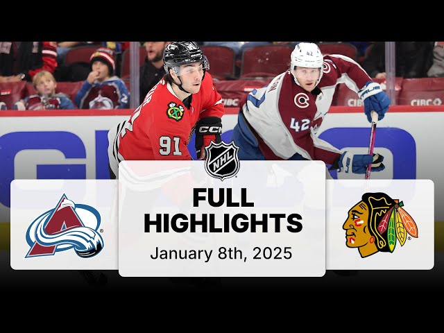 NHL Highlights | Avalanche vs. Blackhawks | January 08, 2025