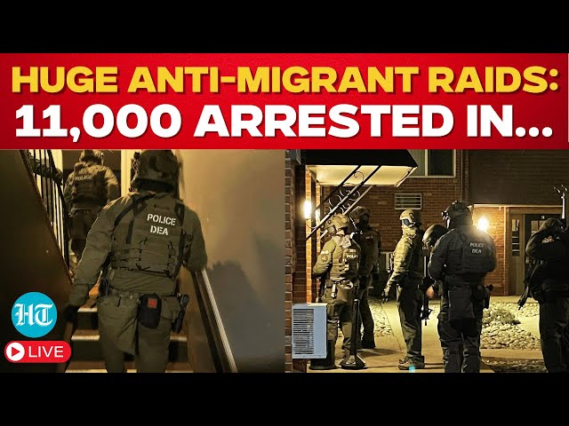 USA Raids LIVE: 11,000 Illegal Immigrants Arrested In…| Trump's Huge Crackdown| ICE,DEA| Deportation