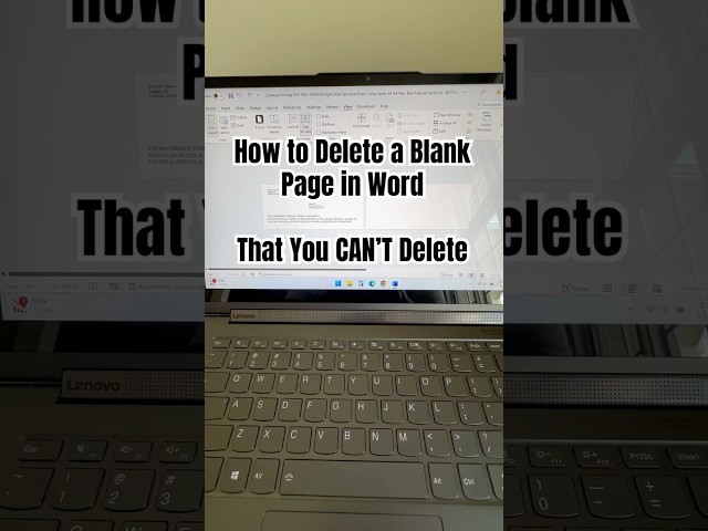 How to Delete a Blank Page in Word that You CAN’T Delete