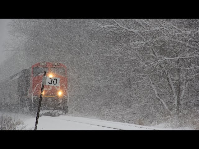 Canadian National empties going to Manitowoc Wisconsin for storage AC44C6M 3378 February 8 2025 MP30