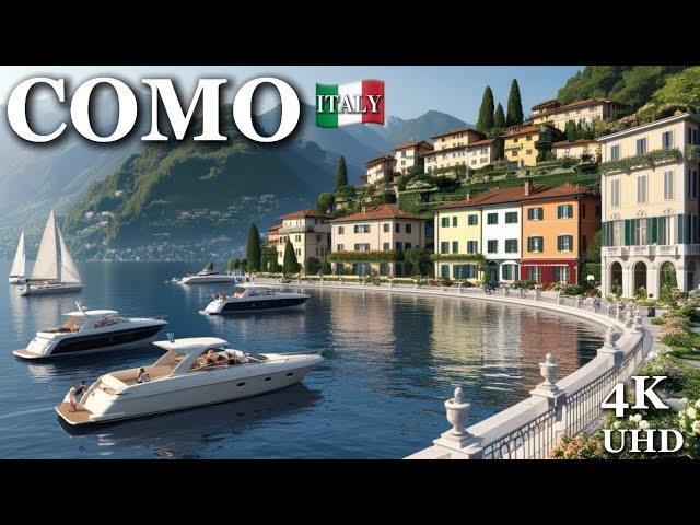 Como Walking Tour 4K | Explore the Beauty of Lake Como, Italy | Must-Visit Spots 2024