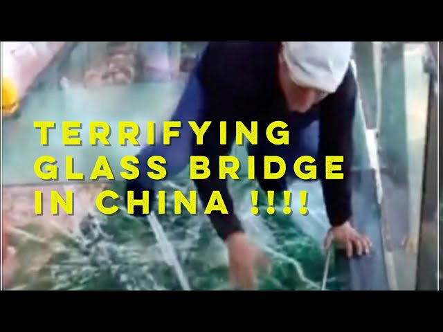 Terrifying Glass Bridge in China ( try not to laugh)