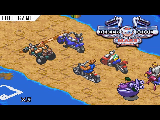 Biker Mice from Mars | Super Nintendo | Full Game [Upscaled to 4K using xBRz]