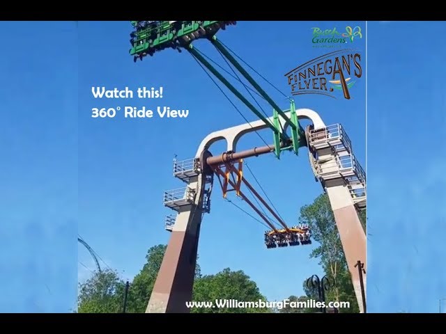 See what it is like to ride Finnegan's Flyer Busch Gardens - Rotate your view of our 360 degree ride