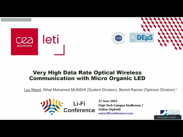 Very High Data Rate Optical Wireless Communication with Micro Organic LED