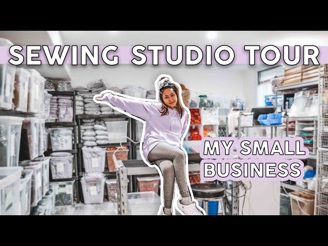 SEWING STUDIO TOUR: How I run XXL Scrunchie From Home ✨Small Business Shop ✨Handmade Scrunchies ✨