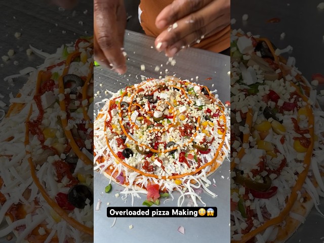 Overloaded pizza Making😳😱|| Indian Street Food