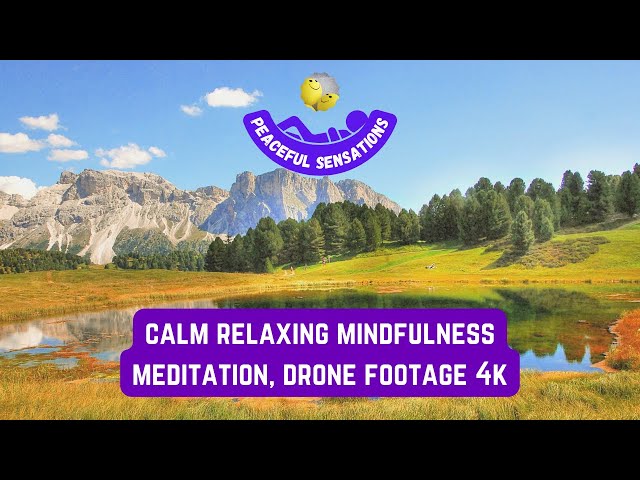 calm relaxing peaceful music and video 4K, 10 hours meditation music for energy boost #dronefootage