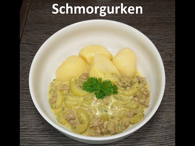 Schmorgurken, ein DDR Klassiker. Schnell, einfach und lecker. Original Rezept nach Mutti, mit Hack