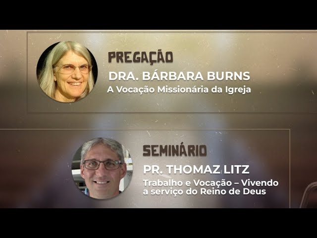 Conferencia Missionaria Online Juvep, dia 26/01, Profª Brarbara Burns e Pr Thomaz Litz