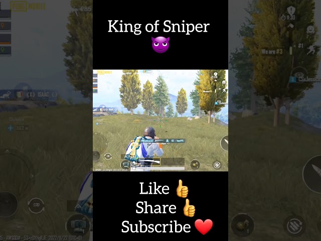 King of Sniper 😈 PUBG Mobile #shorts #pubgmobile #bgmi #sniper