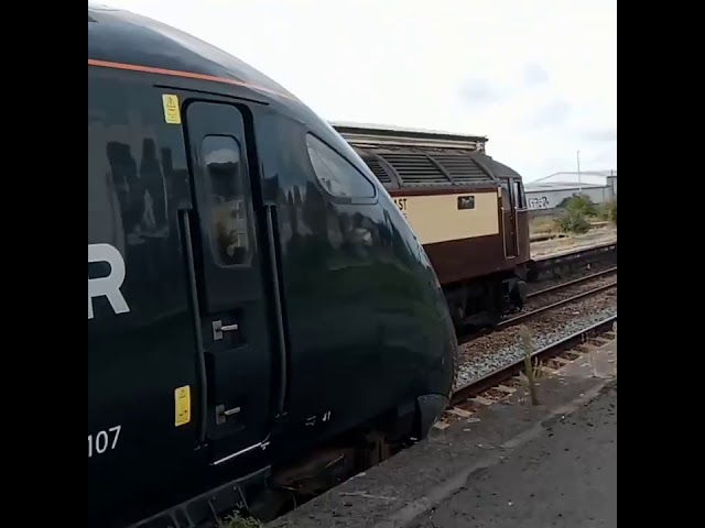 Train departure at Taunton railway station