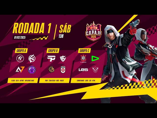 C.O.P.A FF 2025 AO VIVO - Rodada 1 | FREE FIRE ESPORTS BRASIL