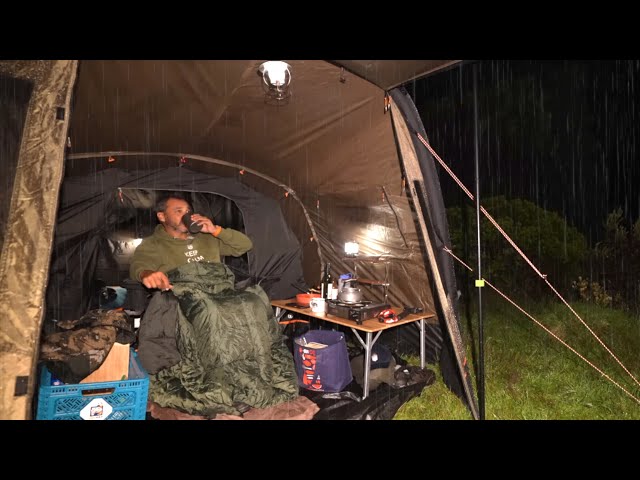 Car Camping Heavy Rain Storm