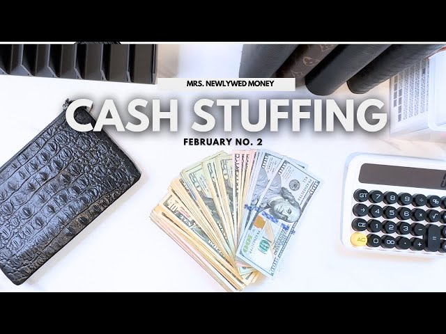 Cash Stuffing FEB 2024 $1041| Savings | Dave Ramsey Inspired #cashstuffing