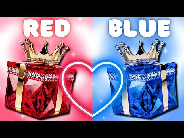 Choose your gift box 🎁😭💓 2 gift challenge 🎉|| Red vs Blue Edition ♥️💙 #giftbox