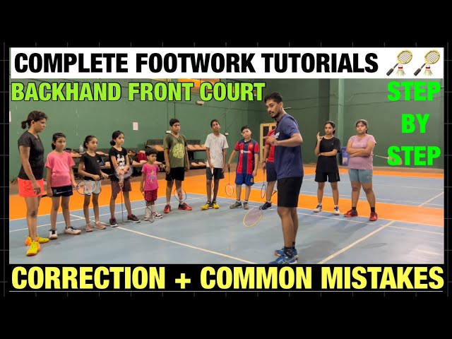 BACKHAND FRONT COURT FOOTWORK MOVEMENT #badminton #badmintontutorials #badmintonfootwork