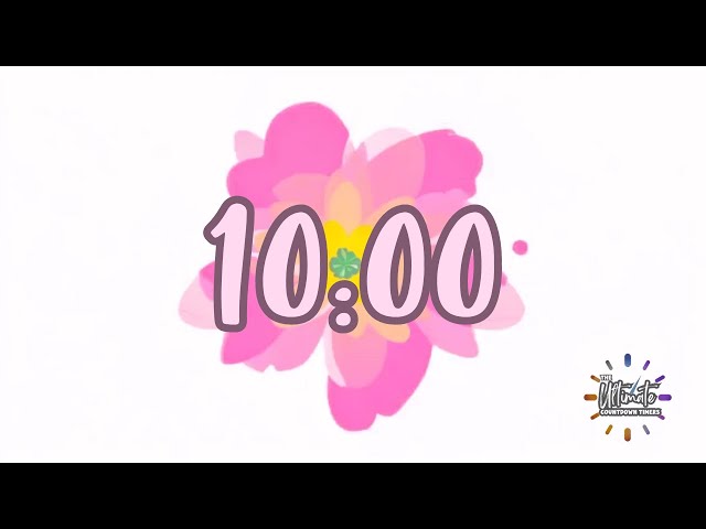 10 Minute Flowers in The Meadow Countdown Timer with Relaxing Music