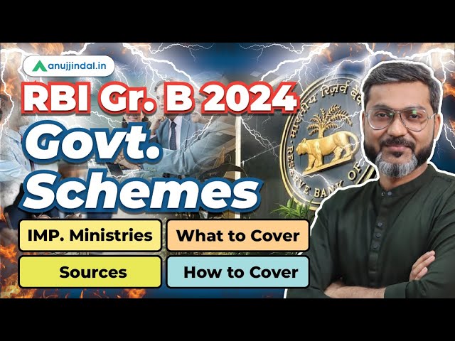 Govt Schemes for RBI Grade B 2024 | How to Prepare Govt Schemes | Sources | RBI Current Affairs 2024