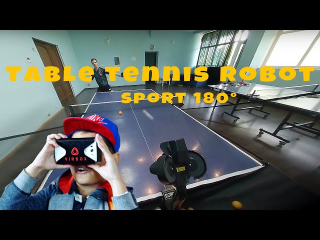 Table Tennis  Butterfly Amicus Robot.  VR 180° stereoscopic video for virtual reality headset.