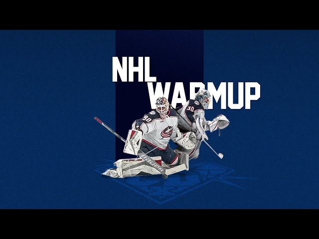 NHL Warmup: Columbus Blue Jackets Elvis Merzlikins & Spencer Martin