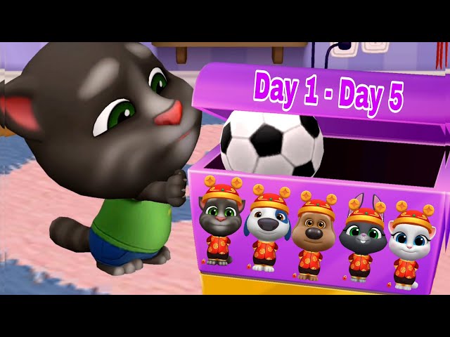 My Talking Tom Friends Day 1 to day 5 Complete Gameplay - New Update Lunar New Year