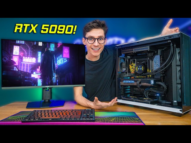 The MOST EXPENSIVE Gaming PC I've Ever Built 😲 RTX 5090 Suprim Liquid & Ryzen 9800X3D | AD