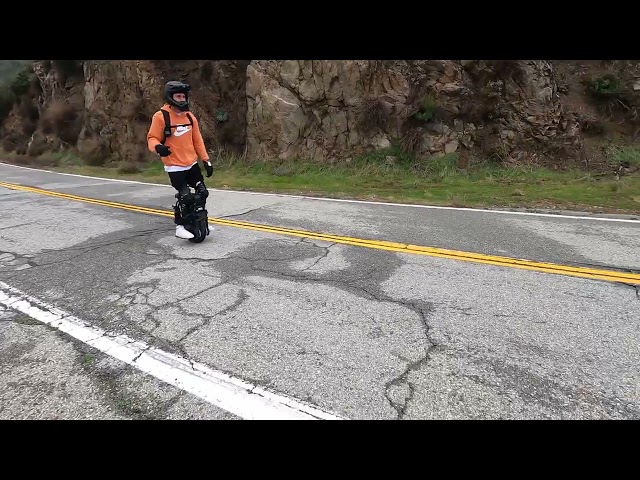 Crazy weather at Mt. Baldy EUC Rider New Years Ride Raw footage