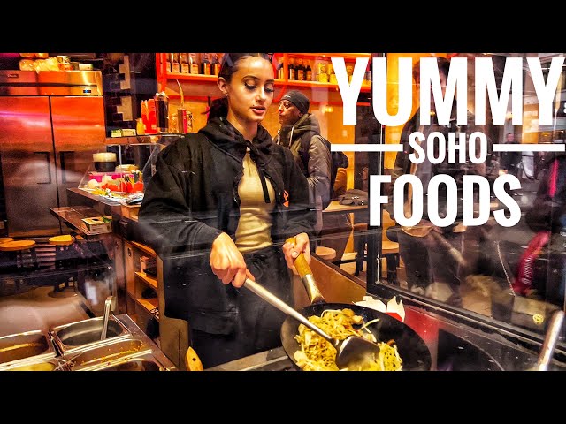 Best Yummy Soho London Street Foods | Yummy Noodles -4K HDR