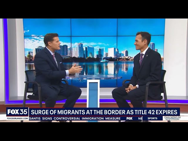 Immigration Attorney John Gihon on Fox 35 talking about immigration and border.