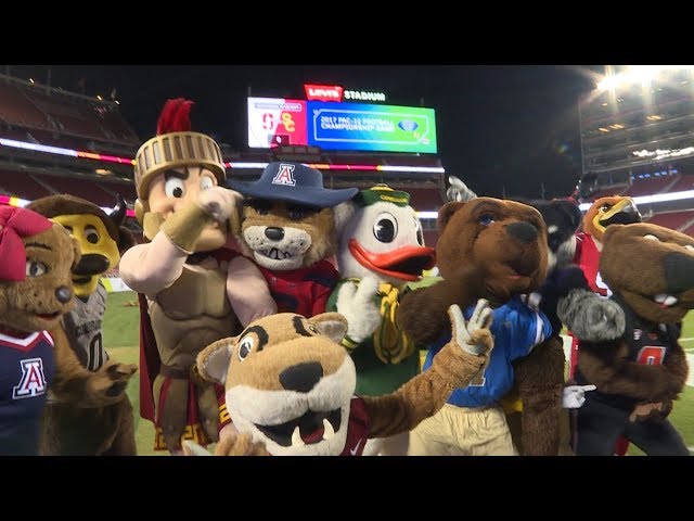 Watch the Pac-12 Mascots dance off on the field at Levi's Stadium in VR180