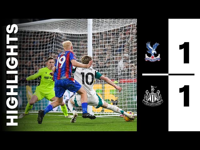 Crystal Palace 1 Newcastle United 1 | Premier League Highlights