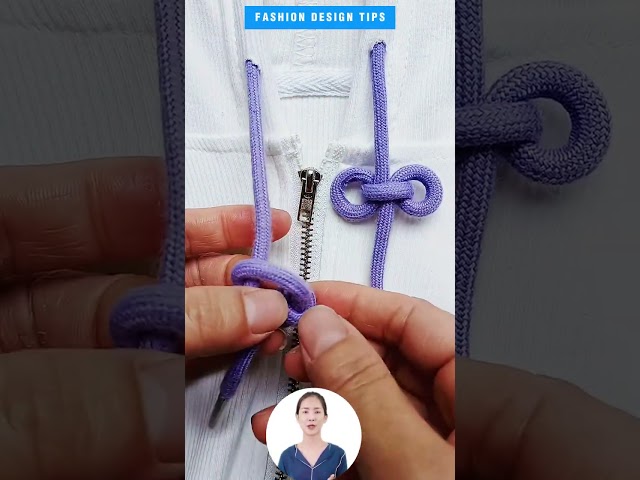 How To Design A Hoodies Rope | How to tie drawstring on hoodie? P-020424 #sweatshirt #hoodie #tie